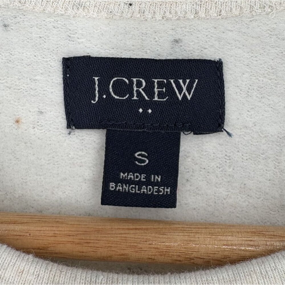 J.Crew Mens Marled Fleece Crewneck Sweatshirt S Cream Multi Preppy Old Money - Picture 4 of 8